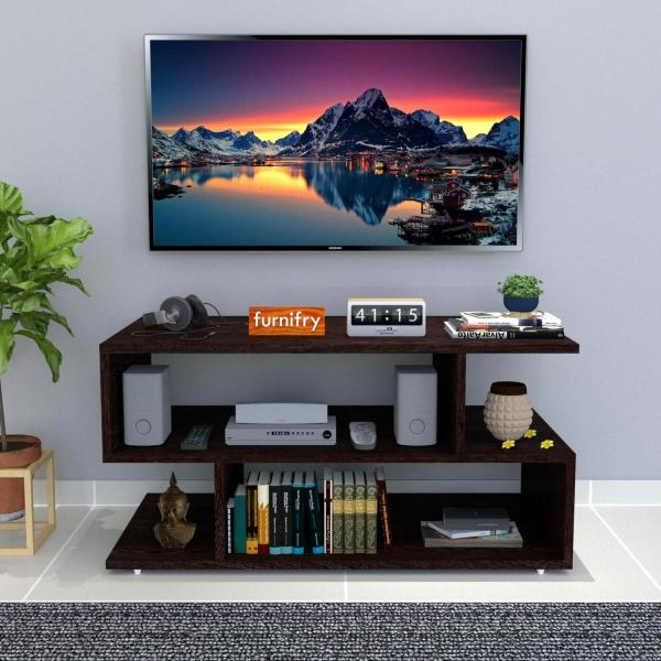 Furnifry SShape TV Unit/SetTop Box Stand For Living Room & Rooms