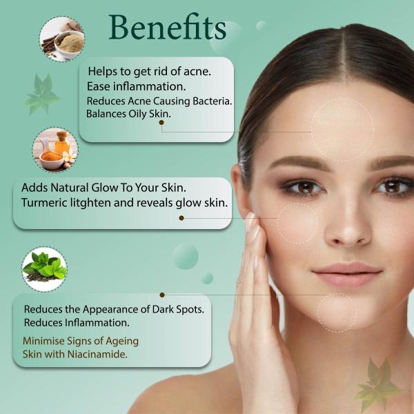 Glamroot AntiAcne Facepack Enriched with Licorice Extract, Turmeric