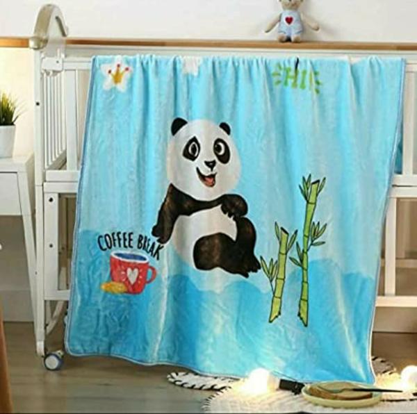 Cuteably Multicolor Baby Blanket Cartoon 1 Ply Print Soft Plush Fleece