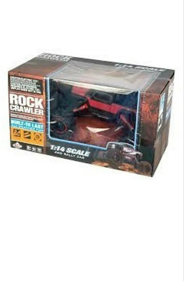 Sanjary Red Plastic Wheel Drive Rock Crawler Rally Jeep Remote Control