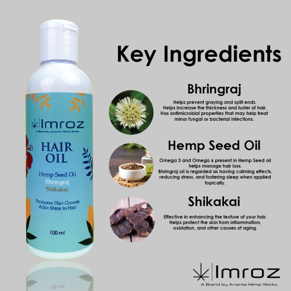 Imroz Hair Oil I Bhringraj I Hair Growth I Remove Dandruff I Made With  Natural Ingredients 100ml - JioMart