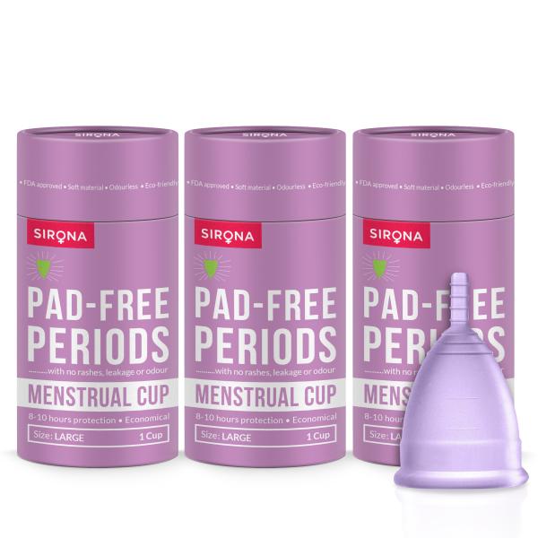 Sirona Reusable Menstrual Cup with FDA Compliant Medical Grade Silicone