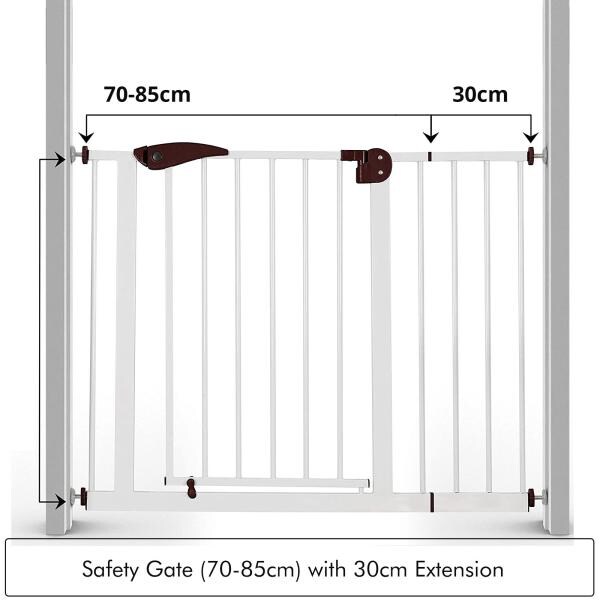 Safeokid 70115Cm Safety Gate With Extension/Baby Safety, Two Way