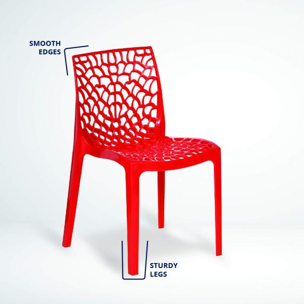 RW REST WELL  Dining/Cafeteria/Designer Armless Heavy Duty Plastic