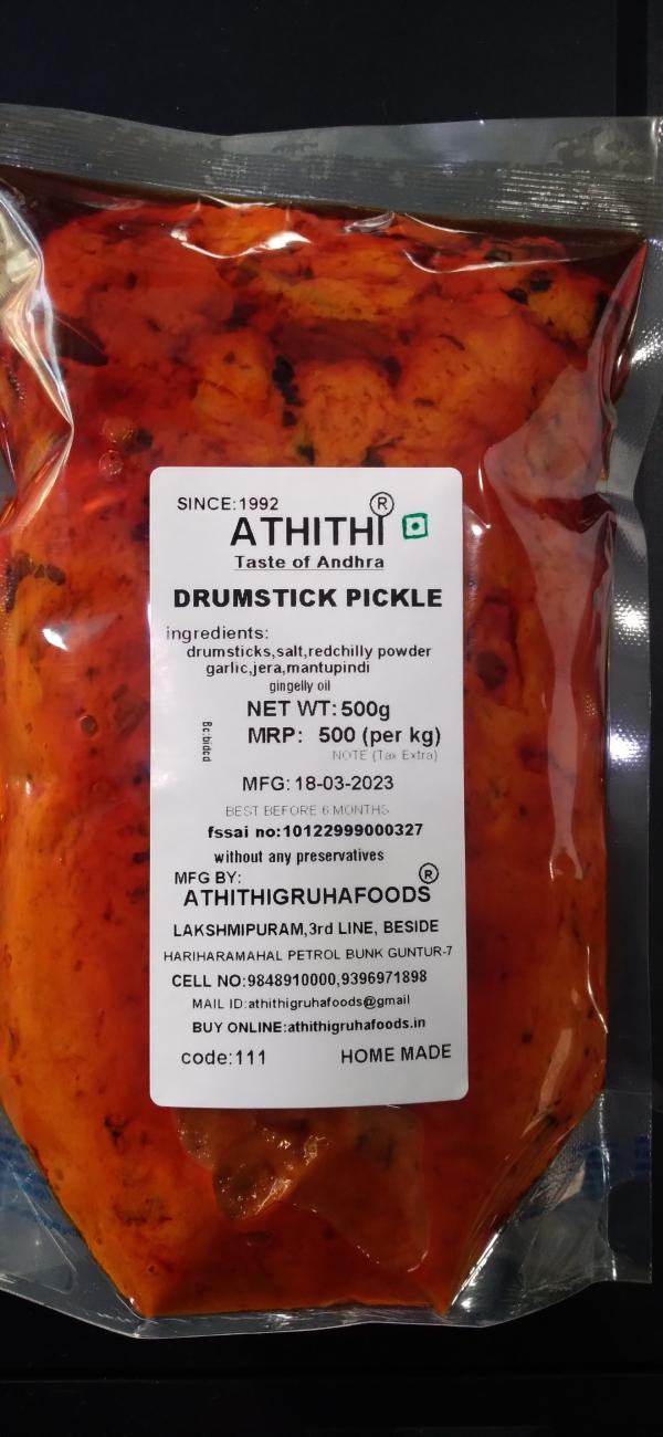 Athithi Gruha Foods Drumstick Pickle 500Grams JioMart