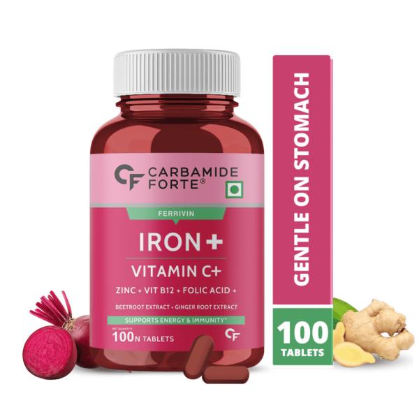 Carbamide Forte Iron Vitamin C And Folic Acid Supplement Tablets 100