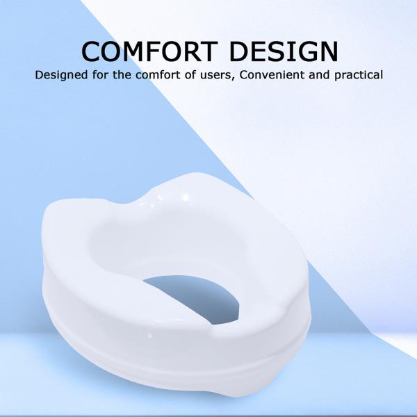 EASYCARE Toilet Seat with Extra Wide Opening - Toilet Commode Raiser ...