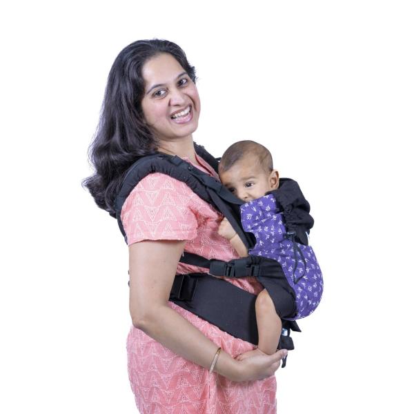 Soulslings Purple Cotton Baby Carrier with Fully Adjustable, 0 4 years JioMart