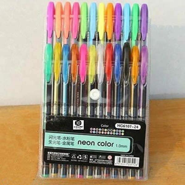 Rangwell Multicolor Gel Pens set (Pack of 24) JioMart
