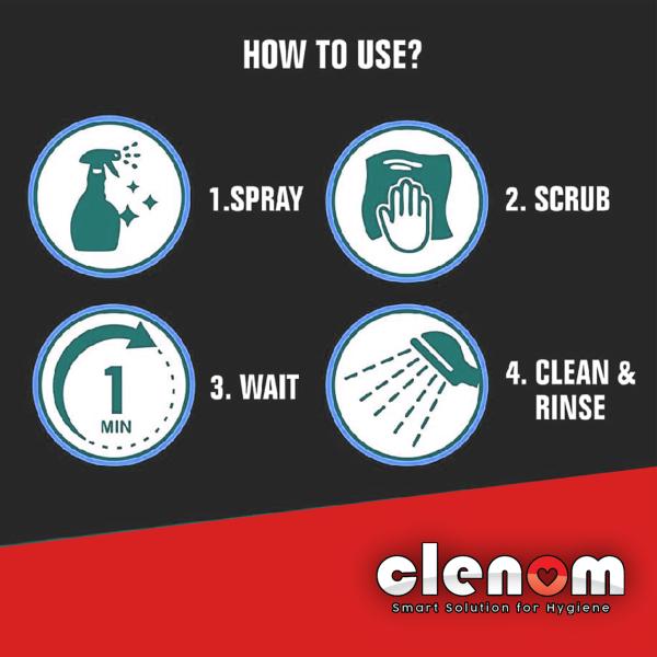 Clenom Kitchen Heavy Oily Stain Remover 500ml (Chimney/Oven/Gas stove