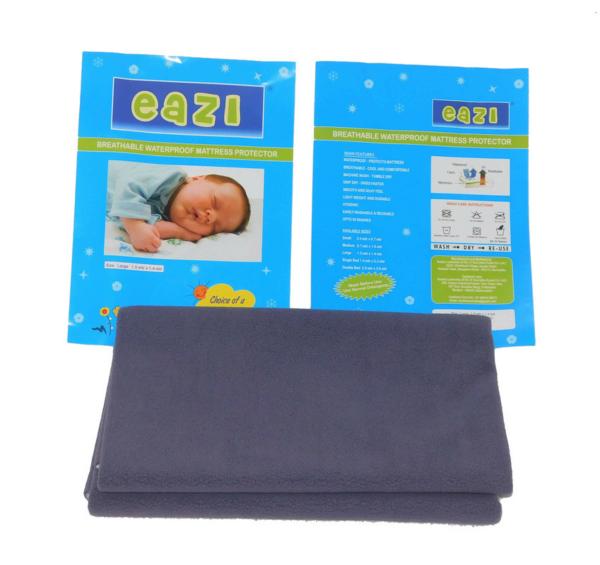 Eazi Steel Grey Waterproof Reusable Baby Quick Dry Sheet Bed Protector
