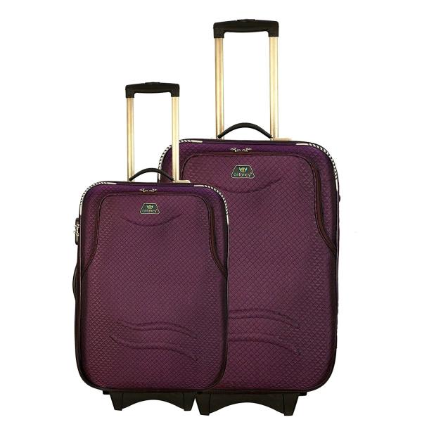 Airfancy Purple Spinner Luggage Suitcase With Number Lock (Set Of 2