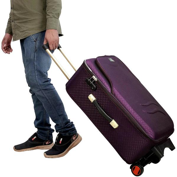 Airfancy Purple Spinner Luggage Suitcase With Number Lock (Set Of 2