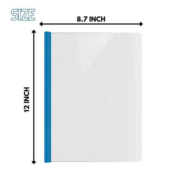 UNIXAA Plastic Clear Transparent Strip File Cover A4 Paper / Document