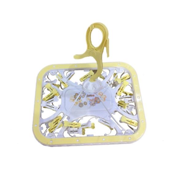 Ineffable Plastic Cloth Drying Stand Hanger With 24 Clips/pegs