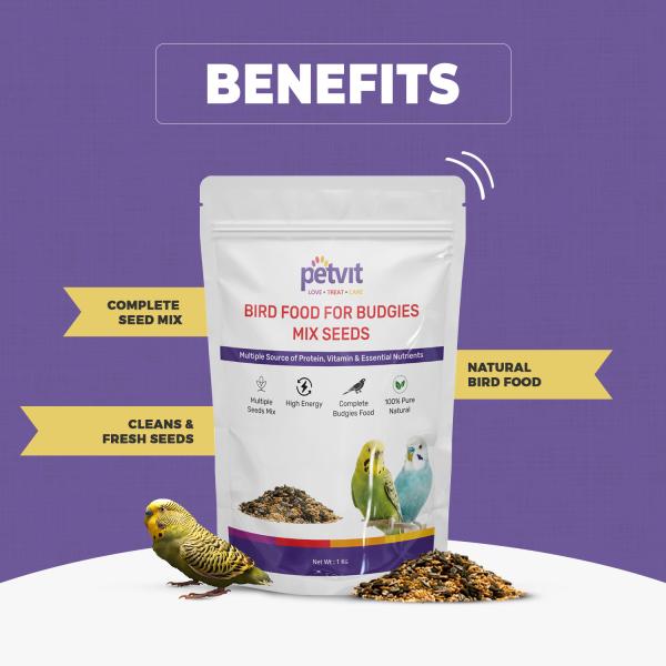 Petvit Bird Food for Budgies Mix Seed with Yellow Millet Barnyard