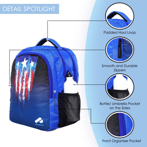 POLESTAR Graphic 35 L College/ School/ Casual/ Day Travel Backpack with