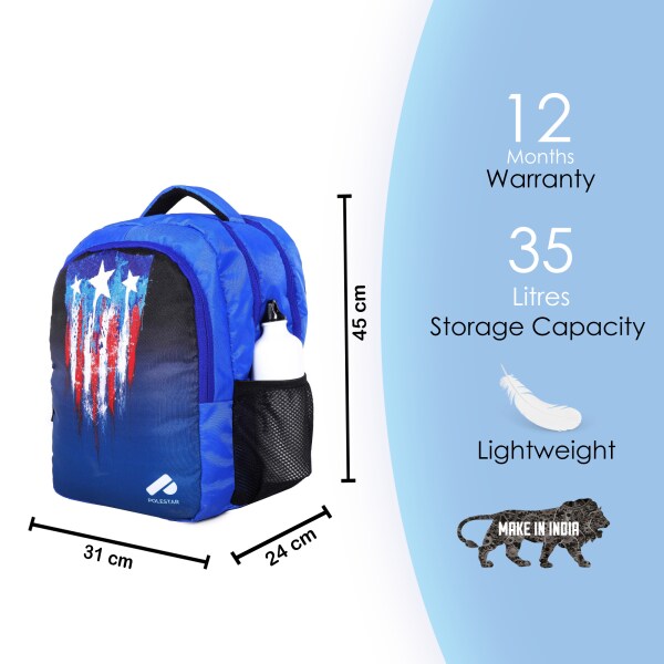 POLESTAR Graphic 35 L College/ School/ Casual/ Day Travel Backpack with