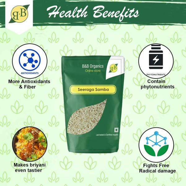 B&B Organics Seeraga Samba Rice (1 kg) (Jeeraga Samba Rice Biryani