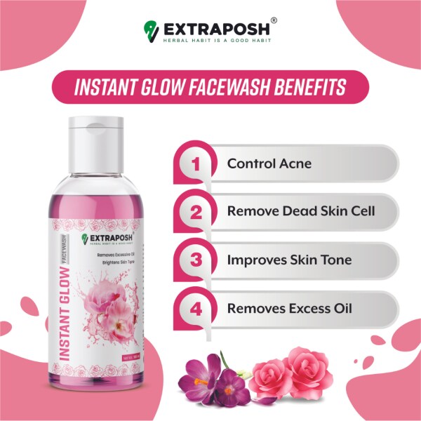 Extraposh Instant Glow Face Wash Helps to make skin soft, smooth and