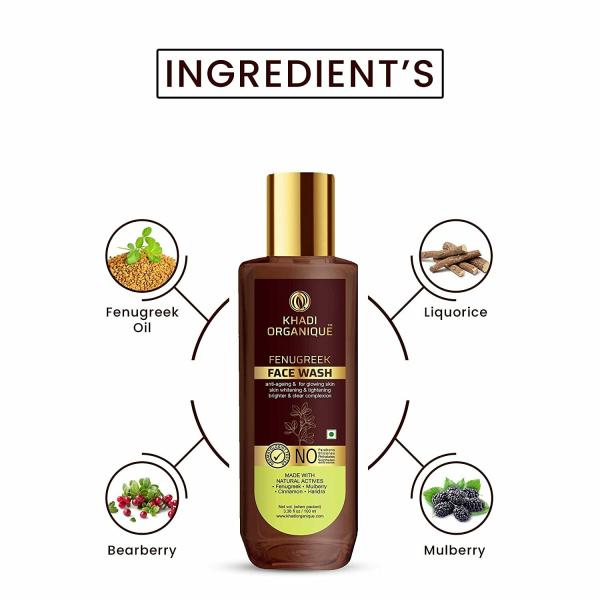 KHADI ORGANIQUE Natural Fenugreek Face Wash For Glowing Skin (Pack Of 2