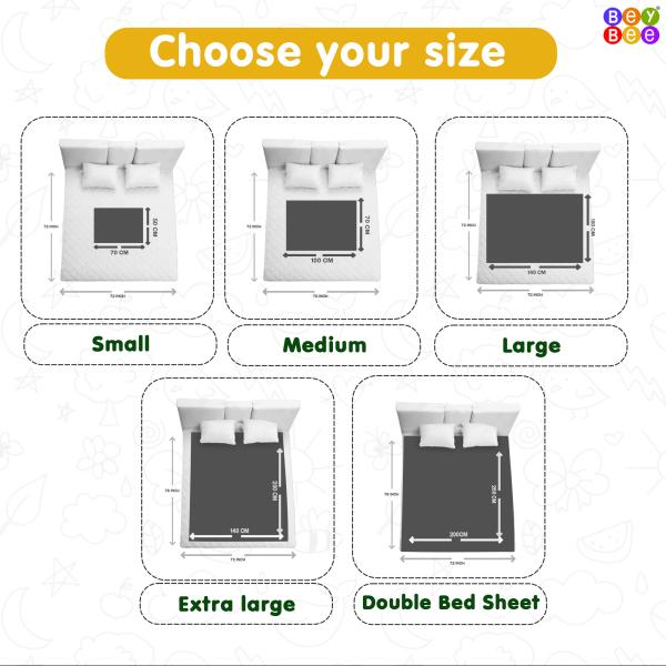 BeyBee Red Baby Bed Protector Sheet 100 cm x 140 cm (Set of 2) JioMart