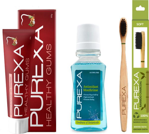 Purexa Healthy Gums Toothpaste And Toothbrush And Antioxidant