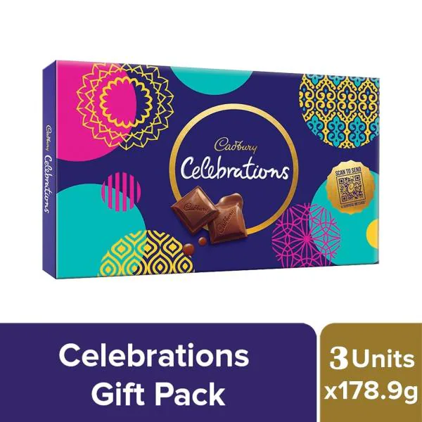 Cadbury Celebrations Chocolate Gift Pack, Assorted, 178.8g, (Pack of 3