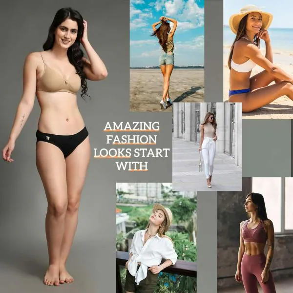 FF Essentials Women's Cotton Bikini Brief Underwear No Show Panties