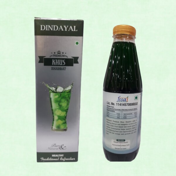 Dindayal Aushadhi 100 Pure Premium Khus Sharbat 750ML (Pack of 2