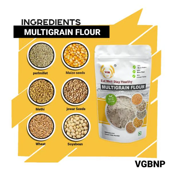 VGBNP 100 natural & Original Multigrain Mix flour ( Mix grain Atta