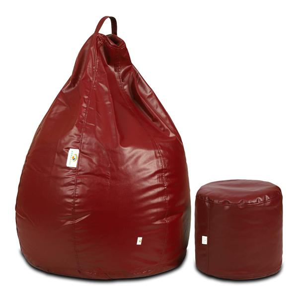 AARIJ MART LUXURIOUSNESS Bean Bag with Footstool Only covers , Size