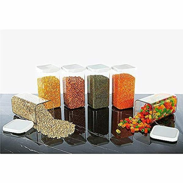 Xentino Multicolour Plastic Air Tight Pulses Storage Container Bpa Free