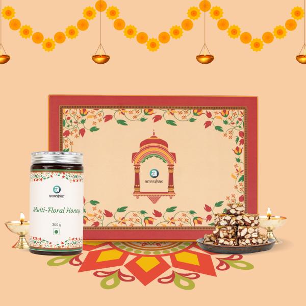 Anveshan Dharohar Diwali Gift Box Pack of 2 (Healthy Sweets and Snacks