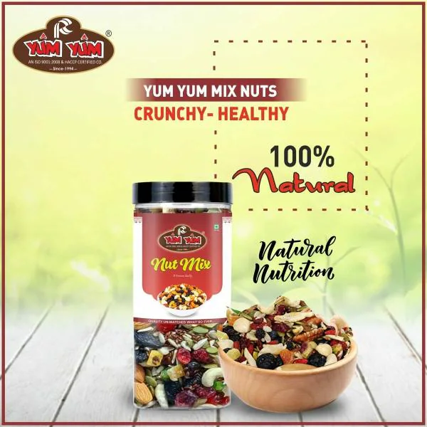 YUM YUM Premium Mixed Dry Fruits & Berries Healthy Dried Nutmix, 1kg