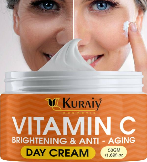 KURAIY Safe Beautiful Turmeric Vitamin C Eye Cream AntiAging Dark