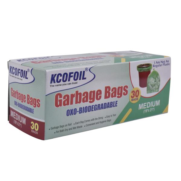 KCOFOIL ECO FRIENDLY OXOBIODEGRADABLE GARBAGE BAG 19"X21" Inc