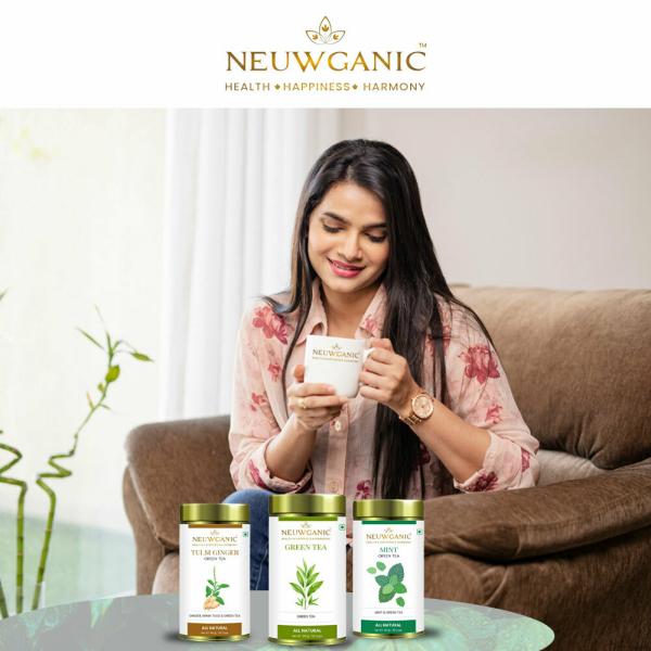 Neuwganic Lemongrass Green Tea Indian Natural Green Tea Weight