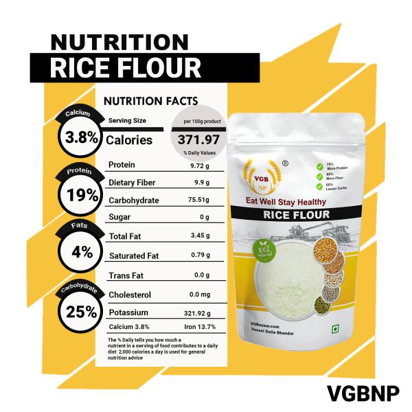 VGBNP 100 Natural & Original Rice Flour ( Chawal Ka Atta) Pure Rice