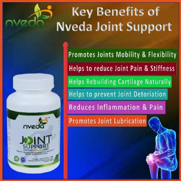 Nveda Joint Support with Collagen Type 2, Glucosamine, Calcium & MSM 90 Tablets JioMart