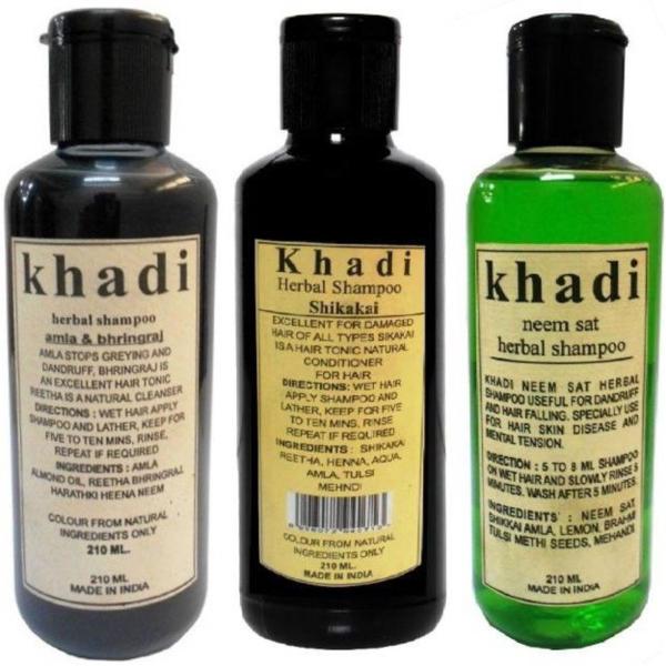 Khadi Herbal Combo Shampoo Shikakai, Neem Sat And Amla And Bhringraj