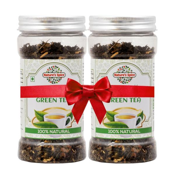 Nature's Spice Egyptian Natural Mint Green Tea 160 Grams, Combo pack