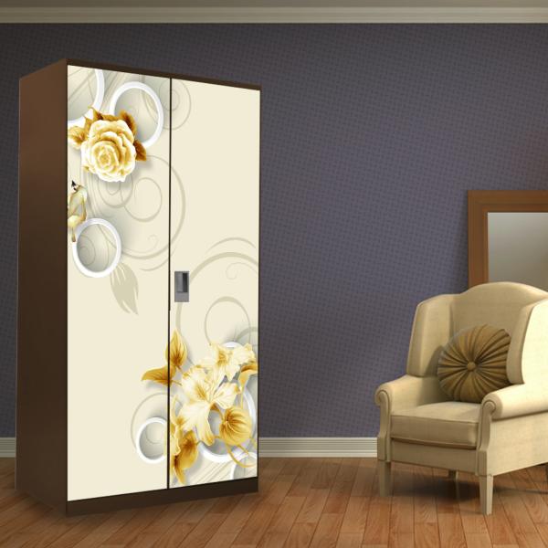 WallWear Almirah Stickers Self Adhesive Almirah Door Sticker