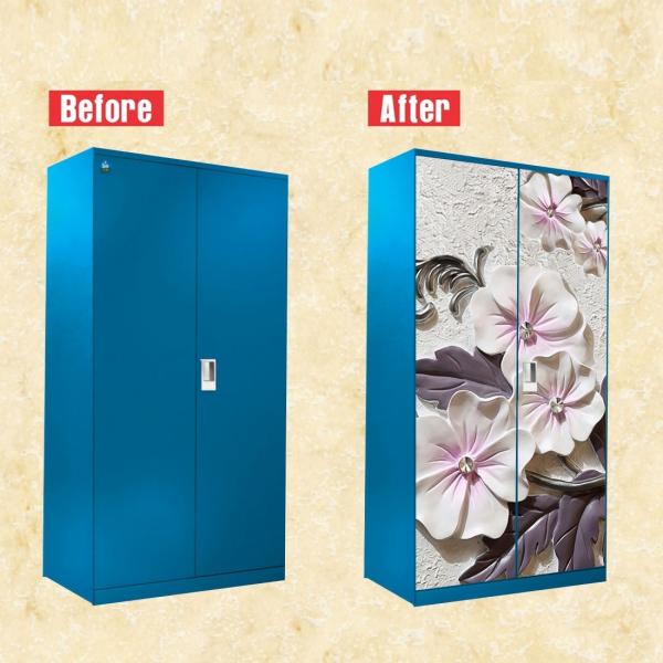 WallWear Almirah Stickers Self Adhesive Almirah Door Sticker