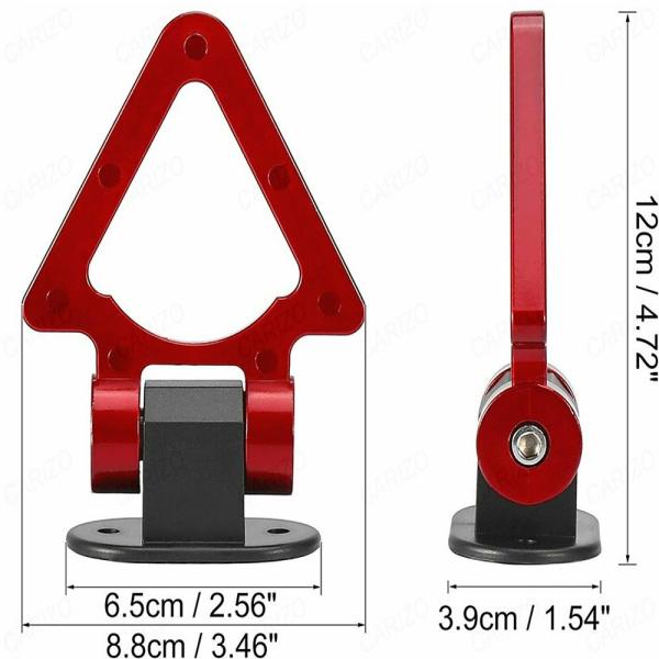 CARIZO Tow Hook Kit (Triangle Red) Car Decorations Sticker Car Decor
