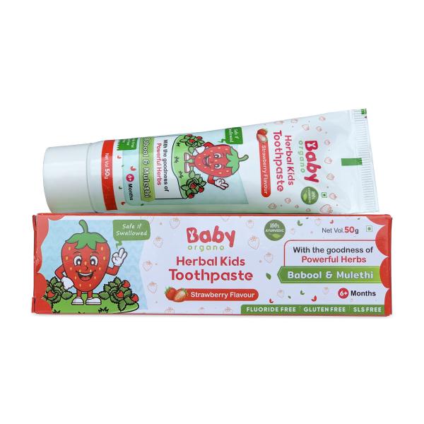 Baby Organo Herbal Kids Toothpaste With Goodness of Babool & Mulethi 50