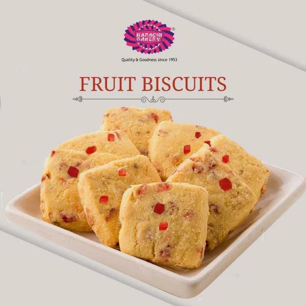 Karachi Bakery Premium Fruit Biscuits, 200 grams each (Pack of 3 Boxes