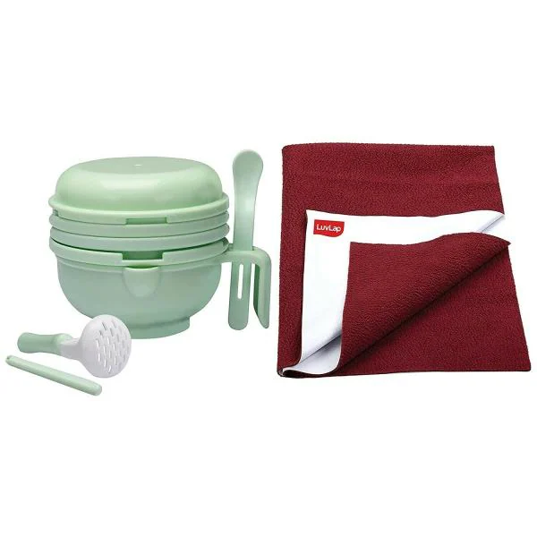 LuvLap Baby Food Masher Mill, Food Grinder Cum Processor, with