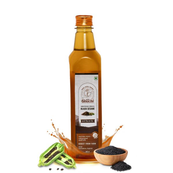 Janki's Shuchi Cold Pressed Sesame Oil in Wooden Ghani/Chekku