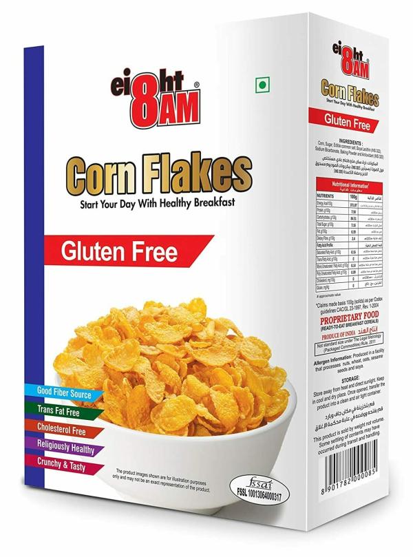 8AM Corn Flakes Gluten Free, Delicious and Nutritious Breakfast Cereals